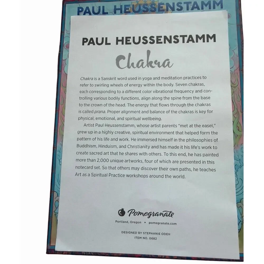 Paul Heussenstamm Chakra Greeting Card Set Blank Art Cards Meditation Spiritual